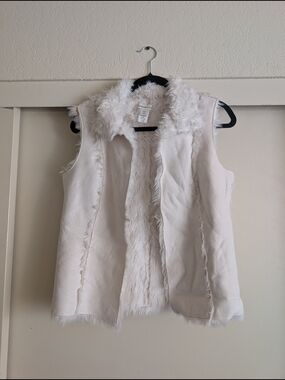 Coldwater Creek Cream Faux Shearling Jacket